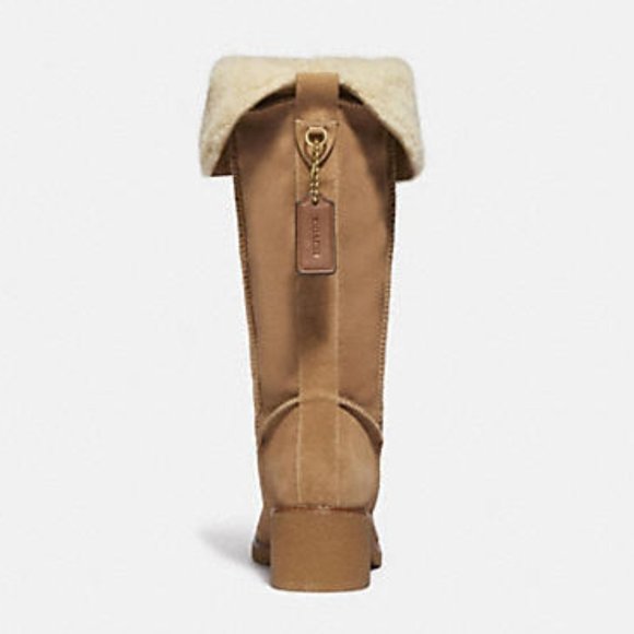Coach Janelle Boots Peanut/Natural Size 6 - Picture 3 of 3